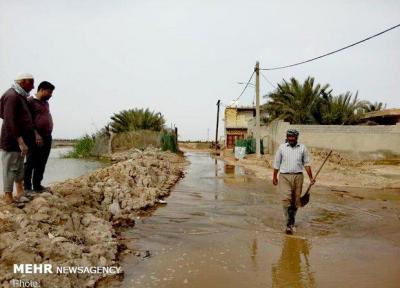 پیشروی آب به سمت خانه های مردم در اروند کنار