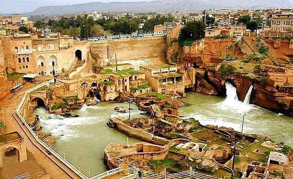 سازه های آبی تاریخی شوشتر زیر آب رفت ، خطری نیست سازه های آبی تاریخی شوشتر زیر آب رفت ، خطری نیست