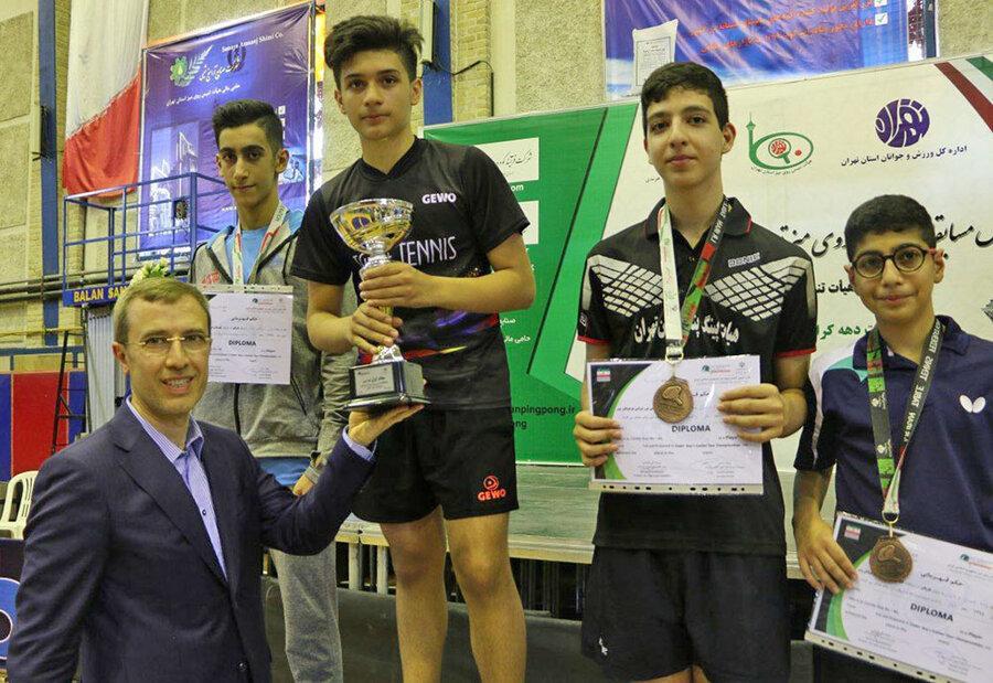 سجادیان قهرمان تور ایرانی تنیس روی میز نوجوانان پسر کشور شد