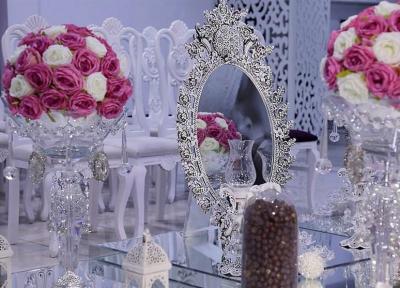 تجملات در عروسی از محضر لوکس تا آبشار شکلات