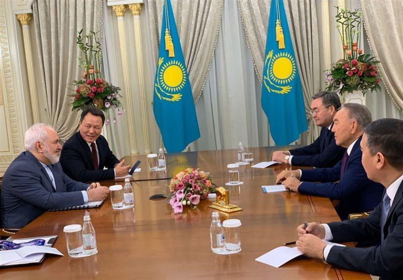 ملاقات ظریف با رهبر قزاقستان
