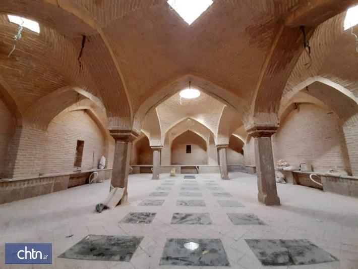 پیشرفت فیزیکی 90درصدی مرمت در حمام تاریخی مسجدجامع خان شهرکرد