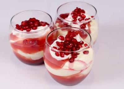 طرز تهیه موس انار در 8 قدم به روش فرانسوی ، دسر شیک شب یلدا